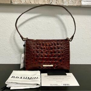 Brahmin Lorelei PECAN MELBOURNE Leather Shoulder Bag BEAUTIFUL Color